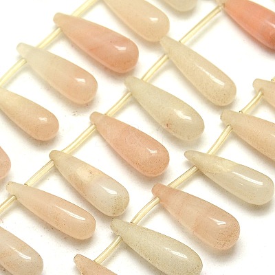 Teardrop Natural Gemstone Beads Strands G-P063-131-1