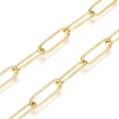 3.28 Feet Soldered Brass Paperclip Chains X-CHC-D025-03G-1