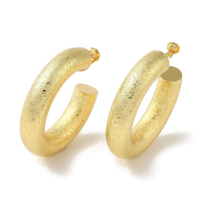 Rack Plating Texture Brass Stud Earrings EJEW-P272-04B-G-1