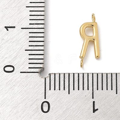304 Stainless Steel Letter Connector Charms STAS-M108-01G-18-1