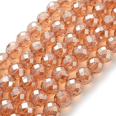 Electroplated Synthetic Quartz Crystal Beads Strands G-Z038-A02-01PL-1-1