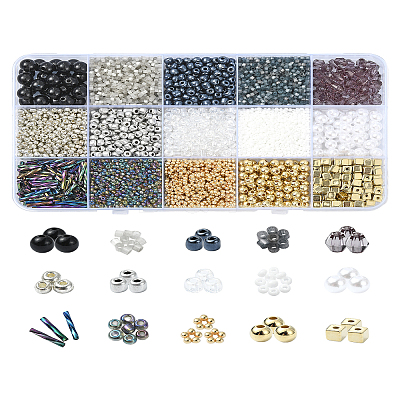 DIY Bohemian Stacked Beads Bracelet Making Findings Kits DIY-YW0011-37-1