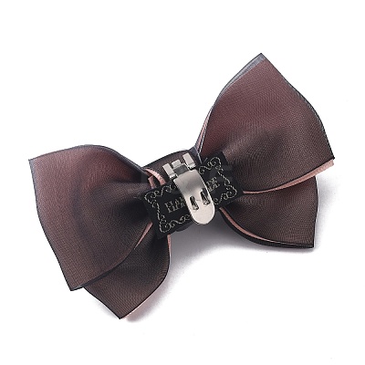Polyester Bowknot Shoe Decorations AJEW-WH0323-25C-1