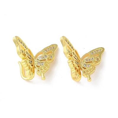Brass Micro Pave Clear Cubic Zirconia Pendants KK-A236-11G-1