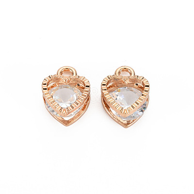 Heart Alloy Charms X-ZIRC-R007-043A-03KC-1
