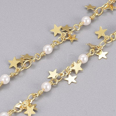Handmade Brass Beaded Chains CHC-I029-05G-1