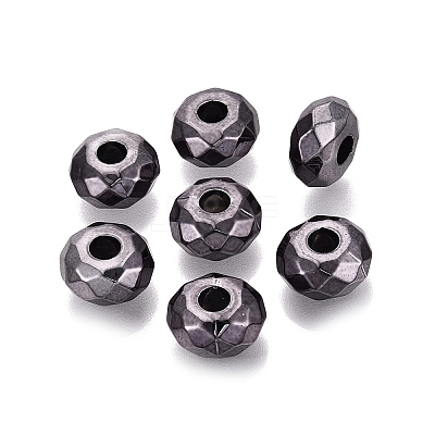 UV Plating Iridescent Transparent Acrylic European Beads OACR-E033-22-02-1