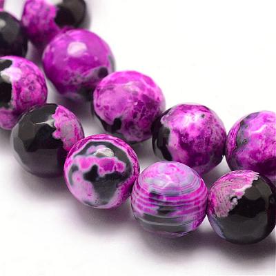 Natural Fire Crackle Agate Bead Strands G-K166-06F-6mm-07-1