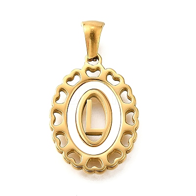 Golden 304 Stainless Steel Pendants STAS-K300-02G-L-1