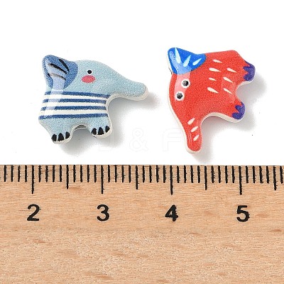 Spray Painted Alloy Beads FIND-Z109-01A-1