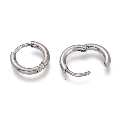 Tarnish Resistant 201 Stainless Steel Huggie Hoop Earrings EJEW-L256-05M-P-1
