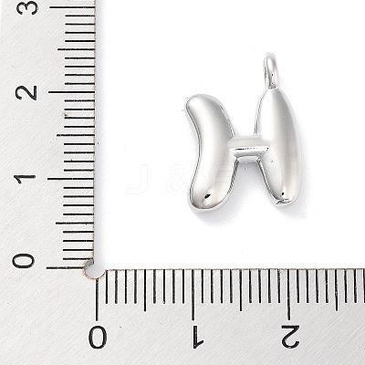 Rack Plating Brass Balloon Letter Pendants X-KK-C050-01P-H-1