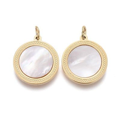 Natural Shell Pendants STAS-H100-04G-1