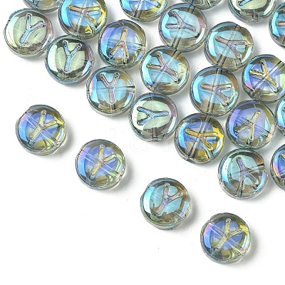 Electroplate Glass Beads EGLA-YW0005-01Y-1