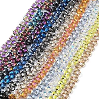 Electroplate Triangle Glass Beads Strands EGLA-A036-11A-M-1