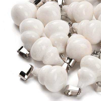 Natural White Jade Pendants G-B127-03P-14-1