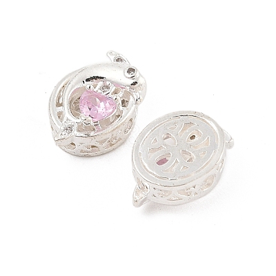 Rack Plating Brass Micro Pave Cubic Zirconia Beads KK-F879-01S-01-1