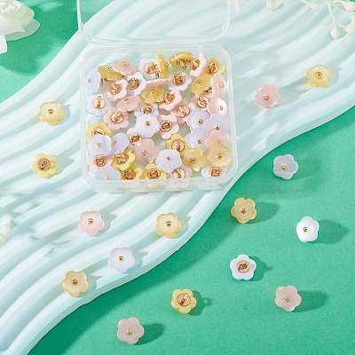 60Pcs 3 Colors 1-Hole Resin Buttons RESI-TA0004-42-1