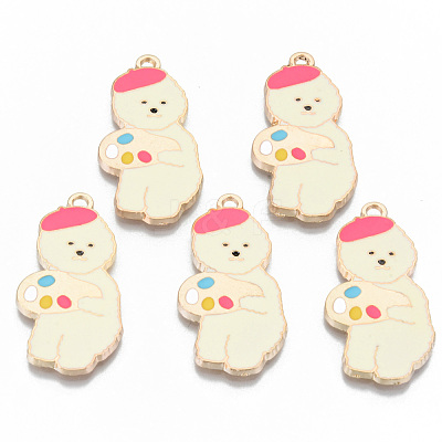 Alloy Enamel Pendants X-ENAM-T011-10KC-RS-1