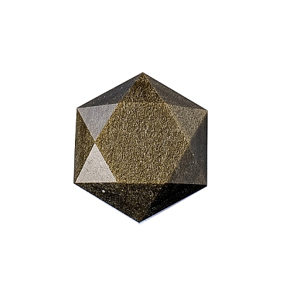 Natural Golden Sheen Obsidian Healing Star of David Ornament PW-WG52742-06-1