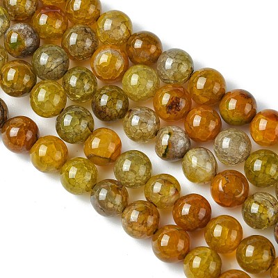 Dyed Natural Dragon Veins Agate Beads Strands G-C068-10mm-15-1