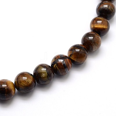 Natural Grade AB Tiger Eye Round Beads Strands X-G-O047-02-4mm-1