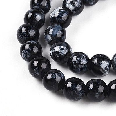 Baking Paint Glass Beads X1-DGLA-N003-8mm-A10-1