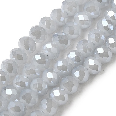 Electroplate Glass Beads Strands GLAA-K027-PL-A08-A-1