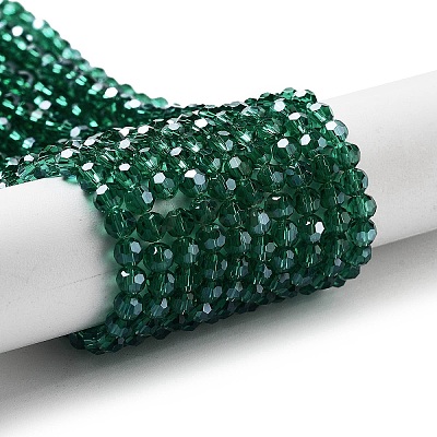 Electroplate Transparent Glass Beads Strands LS-EGLA-A035-T4mm-A18-1
