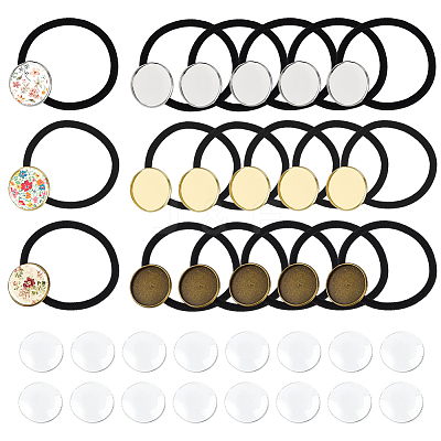 18Pcs 3 Colors Iron Cabochon Settings IFIN-UN0001-26-1