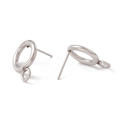 Non-Tarnish 304 Stainless Steel Stud Earring Findings STAS-P308-02A-P-1
