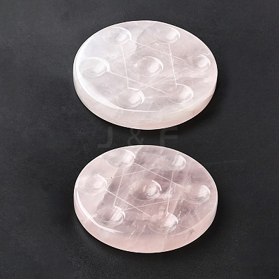 7Pcs 2 Styles Chakra Natural Rose Quartz Base Seven Star Group Display Decorations DJEW-K031-01A-02-1