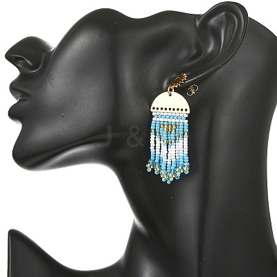 Brass Chandelier Earrings for Women EJEW-MZ00757-01-1