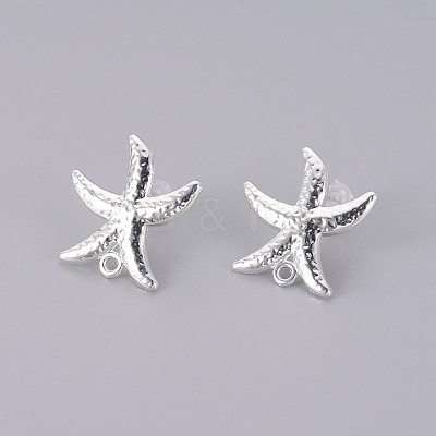 Brass Stud Earring Findings KK-F809-15S-1