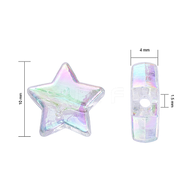 Eco-Friendly Transparent Acrylic Beads TACR-YW0001-01A-1