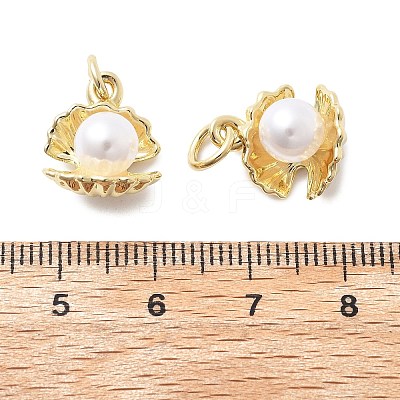 ABS Imitation Pearl Charms KK-D367-03P-1