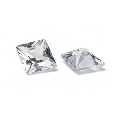 Square Shaped Cubic Zirconia Pointed Back Cabochons ZIRC-R008-10x10-02-1