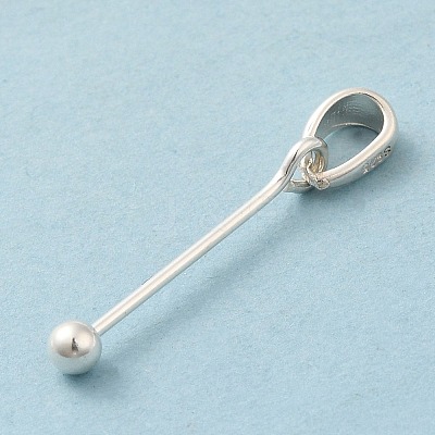 925 Sterling Silver Pendant Bails STER-P048-01B-S-1