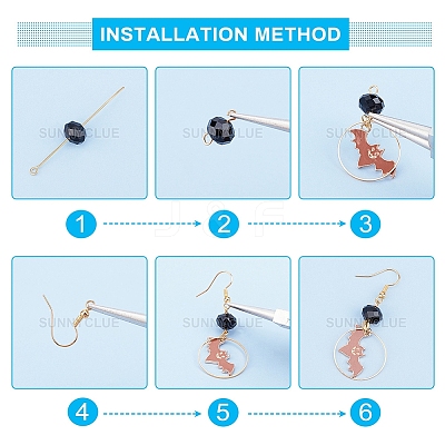 188 Pcs DIY Halloween Themed Earring Making Kits DIY-SC0014-73-1