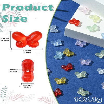 200Pcs Transparent Acrylic Beads OACR-CJ0002-07-1