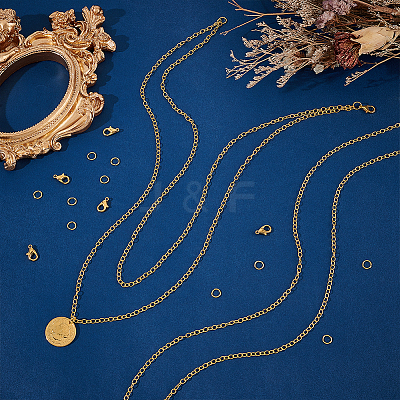 DIY Brass Cable Chains Bracelets Necklaces Making Kits DIY-UN0006-22C-1