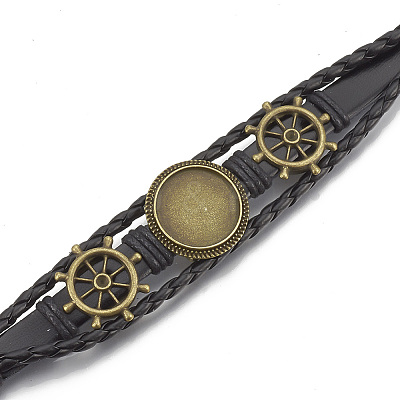Imitation Leather Bracelet Making X-MAK-R024-04-1