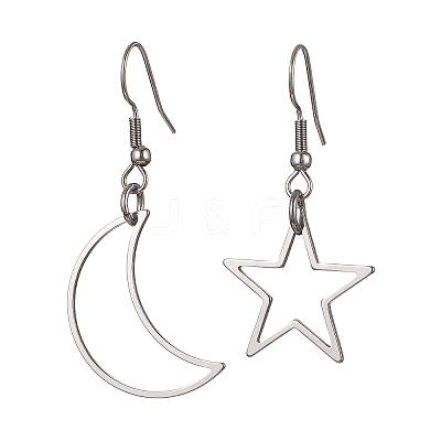 3 Pairs 3 Style Alloy Dangle Earrings Set EJEW-JE05552-1