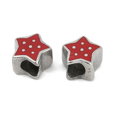 304 Stainless Steel European Beads STAS-H216-98P-1
