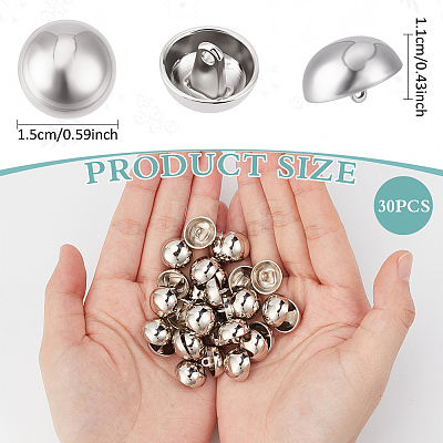 1-Hole Zinc Alloy Buttons FIND-MA0001-18A-P-1