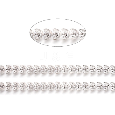 Brass Handmade Cobs Chains X-CHC-G006-13P-1