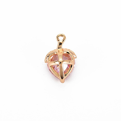 Brass Rhinestone Charms KK-S364-240G-1