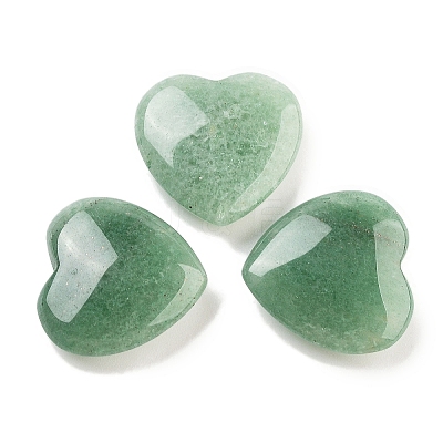 Heart Natural Green Aventurine Palm Stones G-C134-06A-15-1