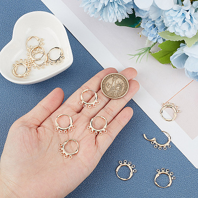 10 Pairs Brass Leverback Earring Findings KK-BC0013-34-1