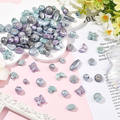 214G Pearlized Opaque Acrylic Beads OACR-YW0004-40-1